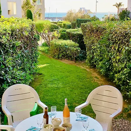 Le Jardin Bleu Agreable T2 Vue Mer, Piscine, Jardin דירה סיס-פור-לה-פלאז'
